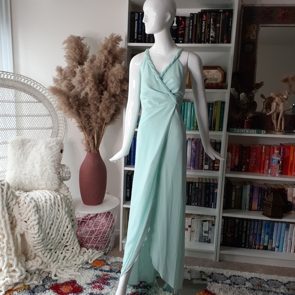 NWOT Ceremony by Joanna August mint green dress P4309
